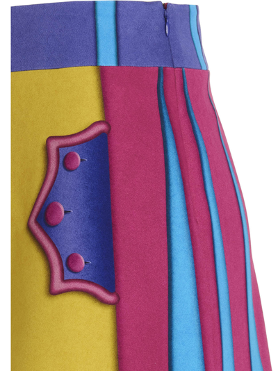 Shop Moschino Synthetic Fibers Skirt In Multicolor