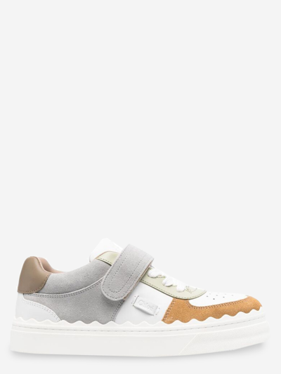 Shop Chloé Leather Sneakers In Multicolor