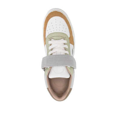 Shop Chloé Leather Sneakers In Multicolor