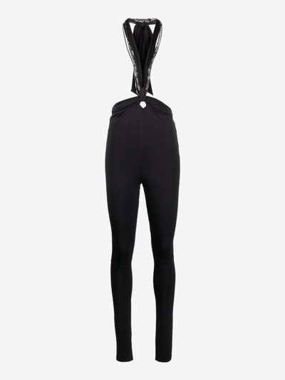 Shop Attico Synthetic Fibers Trousers In Black