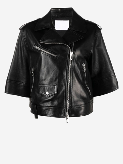 Shop Drome Leather Jacket In Black