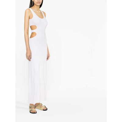 Chloé Cutout Crinkled Silk-blend Maxi Dress In White