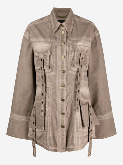 Blumarine Cotton Jeans In Brown