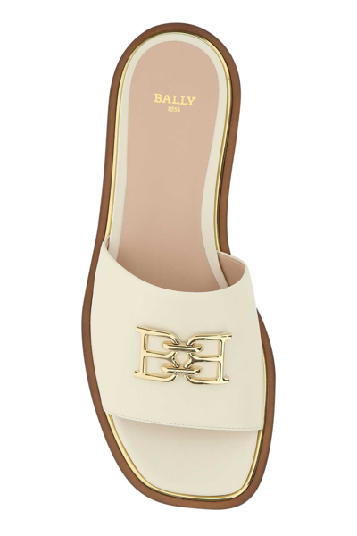 Shop Bally Leather Slippers In Multicolor