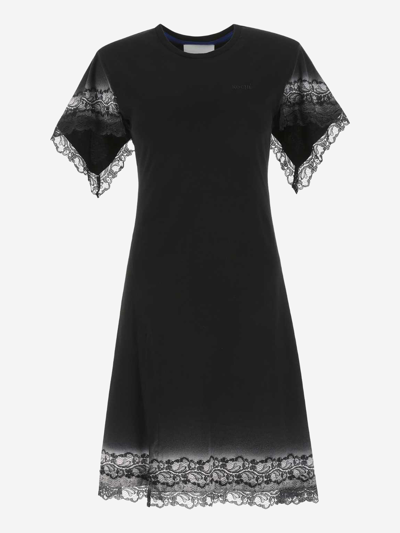 Shop Koché Cotton Dress In Black