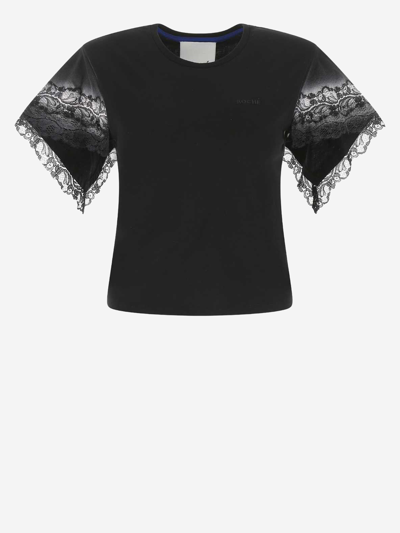 Shop Koché Cotton T-shirt In Black