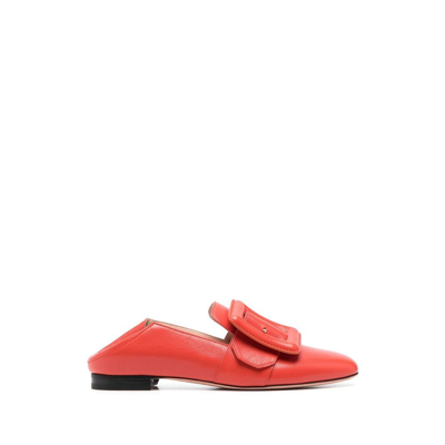 Shop Bally Leather Loafers In Orange