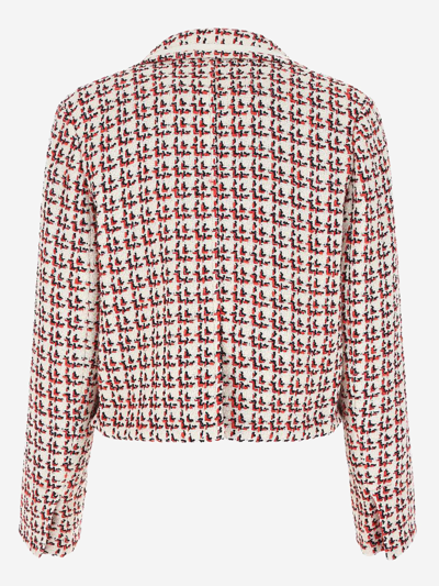 Ferragamo Patterned Boxy Jacket In Multicolor