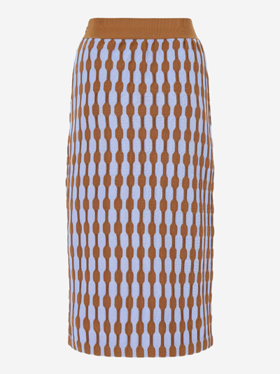 Shop Tory Burch Synthetic Fibers Skirt In Multicolor