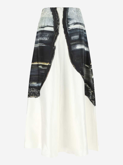 Shop Chloé Silk Skirt In Multicolor