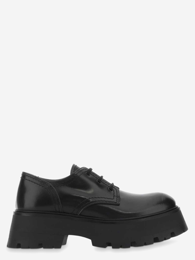 Shop Alexander Mcqueen Leather Lace-up In Black