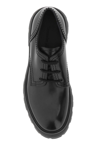 Shop Alexander Mcqueen Leather Lace-up In Black