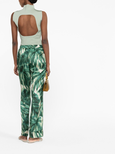 Shop F.r.s For Restless Sleepers Silk Trousers In Green