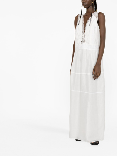 Shop Ermanno Scervino Cotton Dress In White