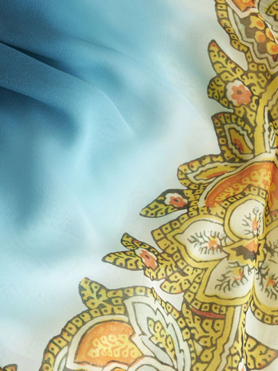 Etro Silk Dress In Blue