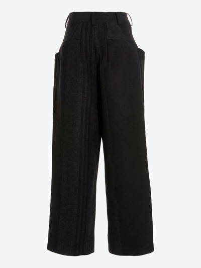 Shop Y-3 Wool Trousers In Black
