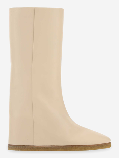 Shop Chloé Leather Boots In Multicolor