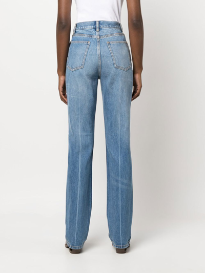 Shop Tory Burch Cotton Jeans In Blue
