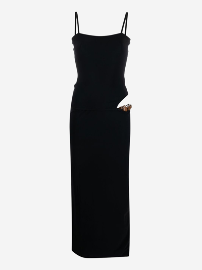 Shop Christopher Esber Synthetic Fibers Dress In Black