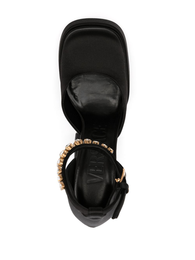 Shop Versace Leather Shoes In Black