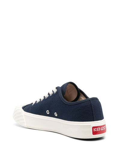 Shop Kenzo Cotton Sneakers In Blue