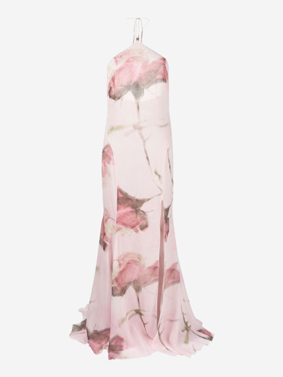 Shop Blumarine Silk Dress In Pink