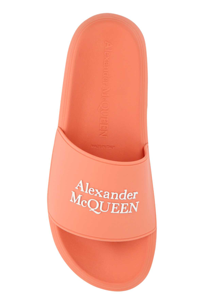 Shop Alexander Mcqueen Synthetic Fibers Slippers In Multicolor
