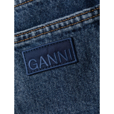 Shop Ganni Cotton Jeans In Blue