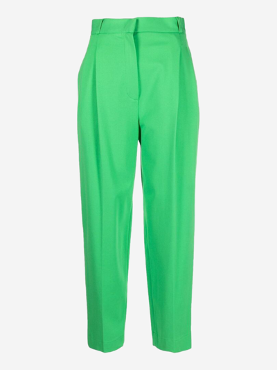 Shop Harris Wharf London Synthetic Fibers Trousers In Green