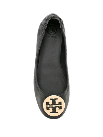 Shop Tory Burch Leather Ballet Flats In Black