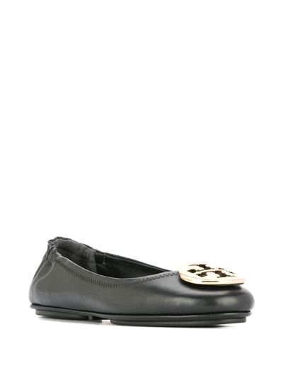 Shop Tory Burch Leather Ballet Flats In Black