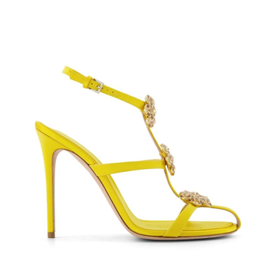 Shop Giambattista Valli Synthetic Fibers Sandals In Yellow