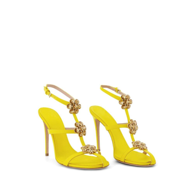 Shop Giambattista Valli Synthetic Fibers Sandals In Yellow