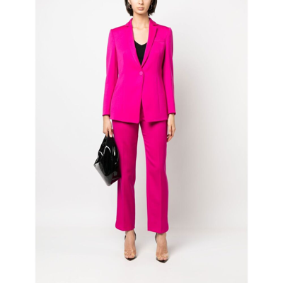 Shop Giorgio Armani Wool Trousers In Pink