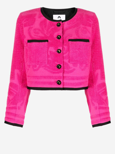 Shop Marine Serre Cotton Jacket In Pink