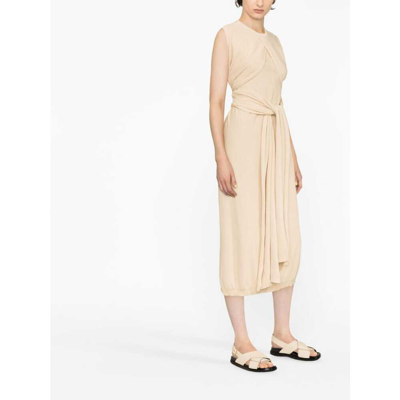 Shop Lemaire Cotton Dress In Pink