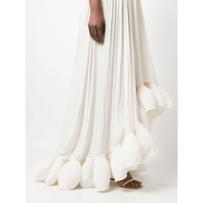 Shop Lanvin Synthetic Fibers Dress In White