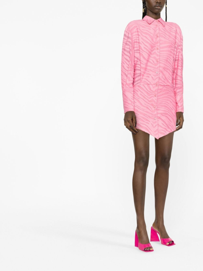 Shop Attico Synthetic Fibers Dress In Pink