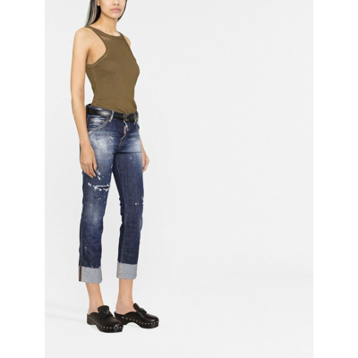 Shop Dsquared2 Cotton Jeans In Blue