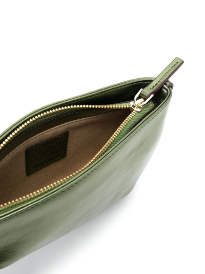 Shop Manu Atelier Leather Shoulder Bag In Green
