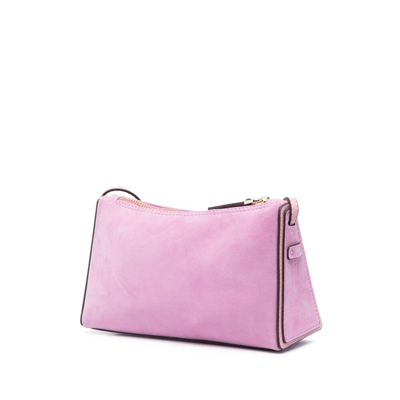 Shop Manu Atelier Leather Shoulder Bag In Pink