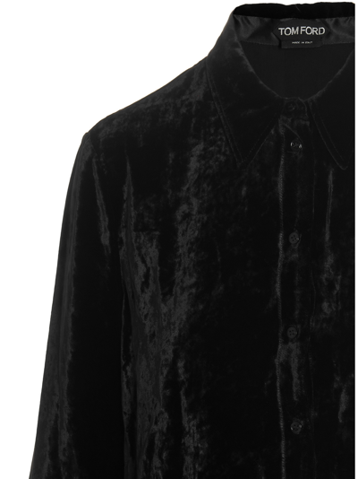 Shop Tom Ford Synthetic Fibers Shirt In Black