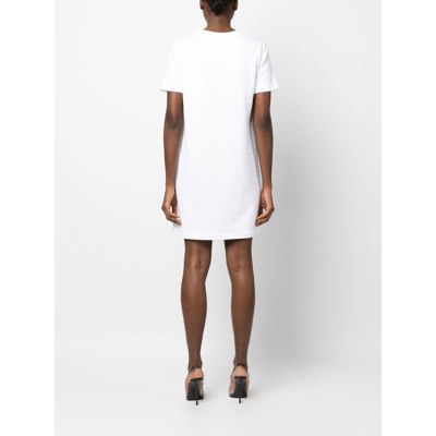 Shop Moschino Cotton Dress In White
