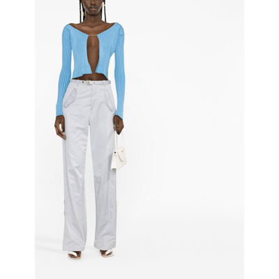 Shop Jacquemus Synthetic Fibers Knitwear In Blue