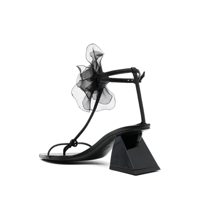 Shop Nensi Dojaka Synthetic Fibers Sandals In Black