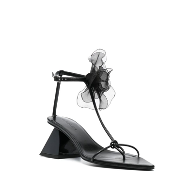 Shop Nensi Dojaka Synthetic Fibers Sandals In Black