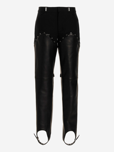 Shop Dion Lee Cotton Trousers In Black