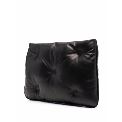 Shop Maison Margiela Leather Clutch Bag In Black