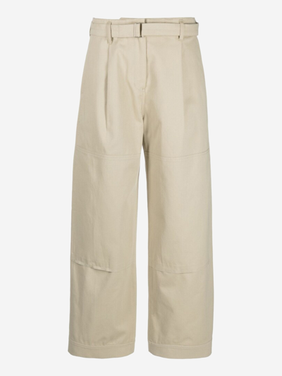 Shop Low Classic Cotton Trousers In Green