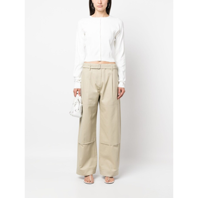 Shop Low Classic Cotton Trousers In Green